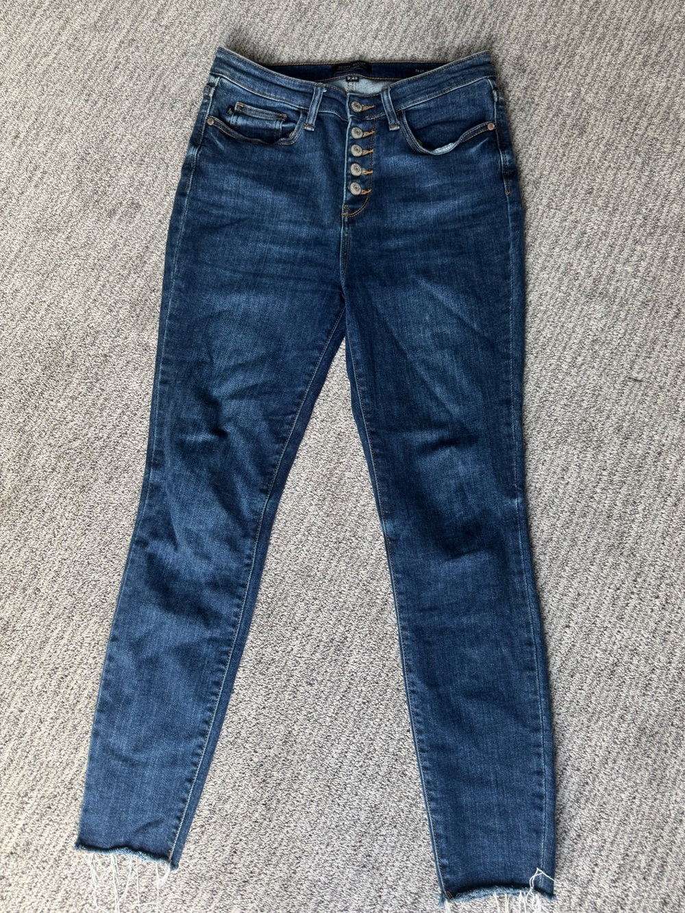 Judy Blue High-Rise Skinny Ankle Jeans with Button-Fly